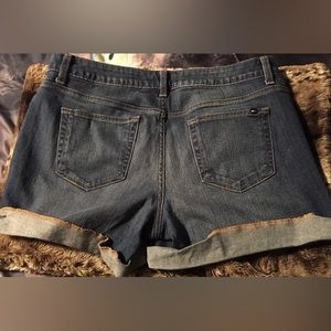 Tommy Hilfiger Shorts Rolled Up Cuffs Blue Denim Size 12 Whiskering